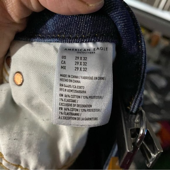 American Eagle AirFlex Men's Distressed Skinny Denim Jeans - Picture 6 of 9